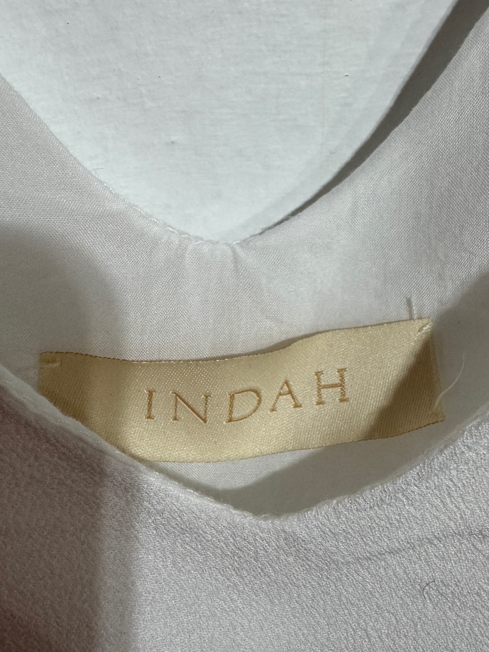INDAH from Revolve Classic White V-Neck Spaghetti Strap Top M/L - Picture 6 of 7